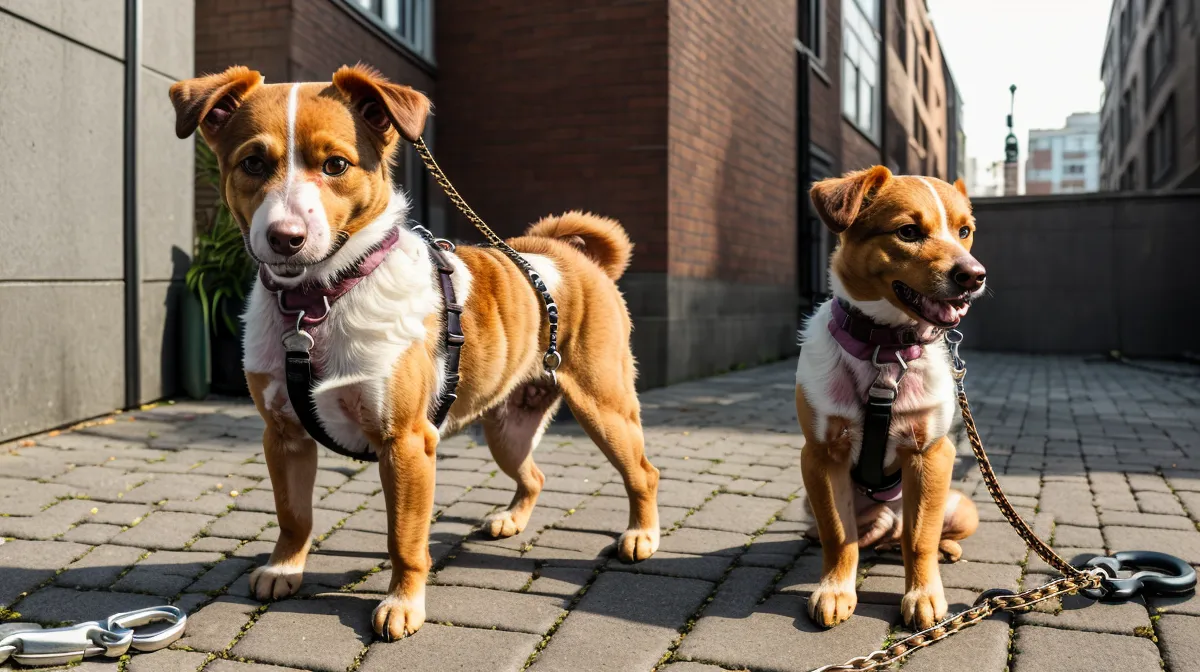 Körpersprache und Leinenaggression bei Tierschutzhund Luna: entspannte Haltung im Berliner Hundealltag