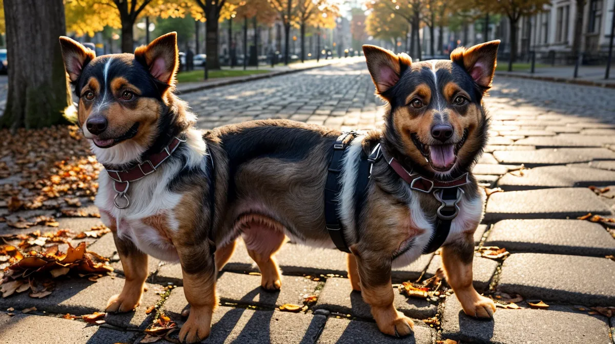 Ruhige Zeiten zum Gassigehen in Berlin-Kreuzberg: Nina und Luna mit strammer Leine am Landwehrkanal